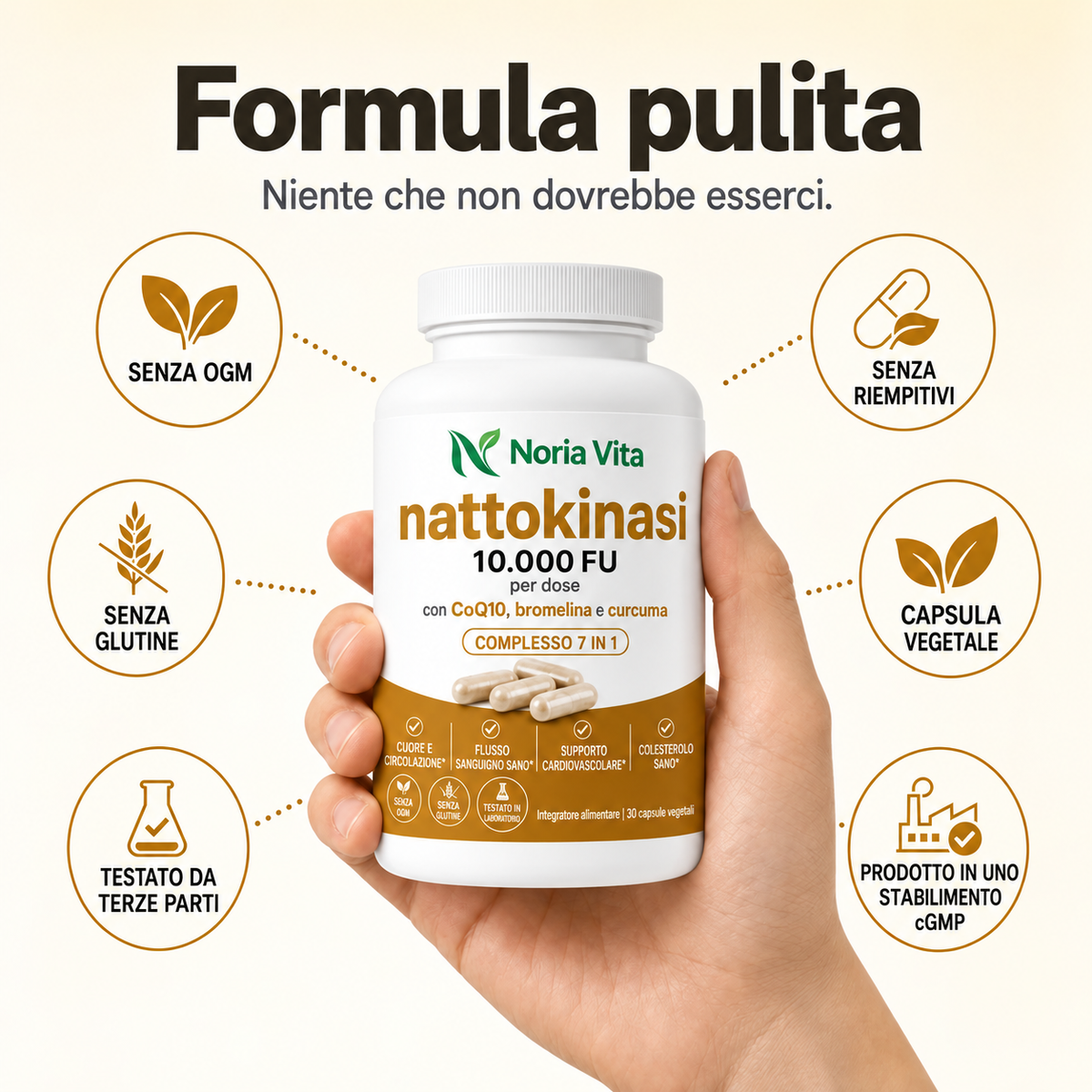 Nattokinasi a massima potenza 10.000 FU — Supporto alla circolazione