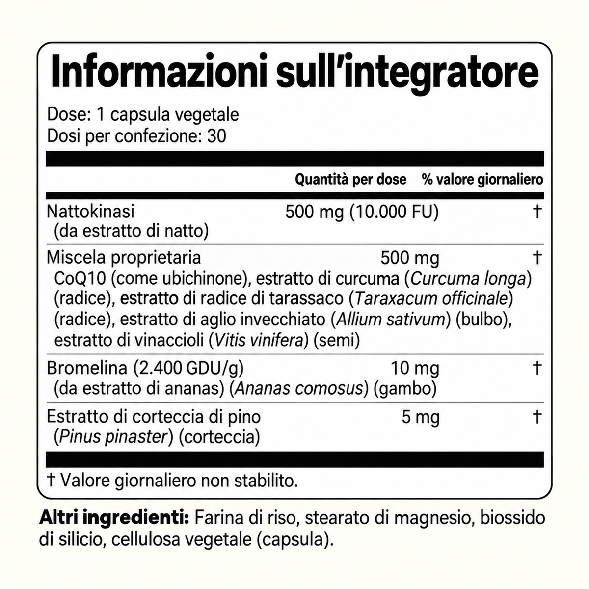 Nattokinasi a massima potenza 10.000 FU — Supporto alla circolazione