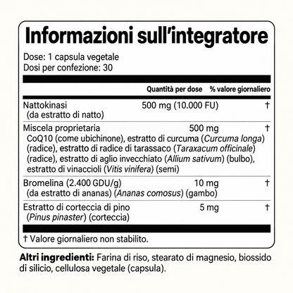 Nattokinasi a massima potenza 10.000 FU — Supporto alla circolazione